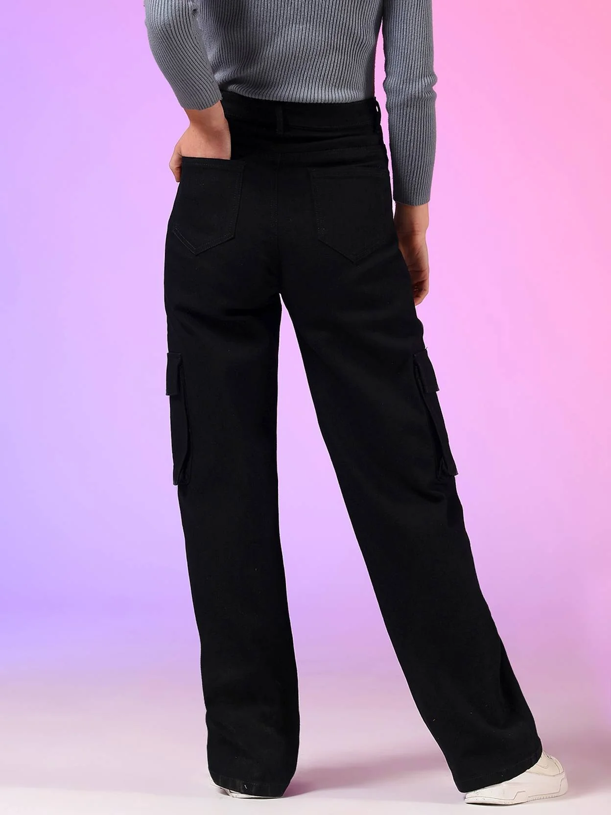 KOTTY Women Straight Fit High Rise Black Jeans - Image 2