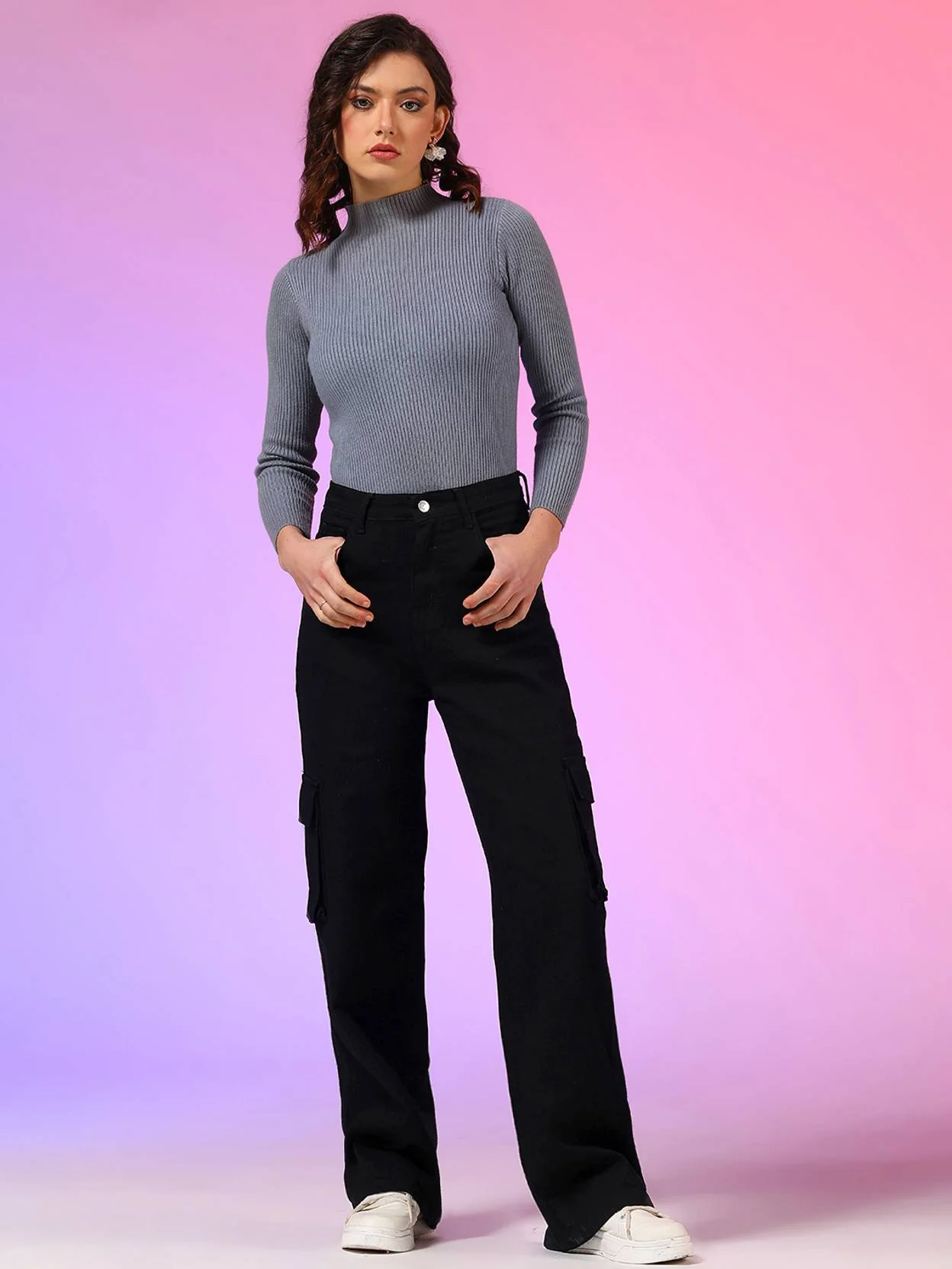 KOTTY Women Straight Fit High Rise Black Jeans - Image 5
