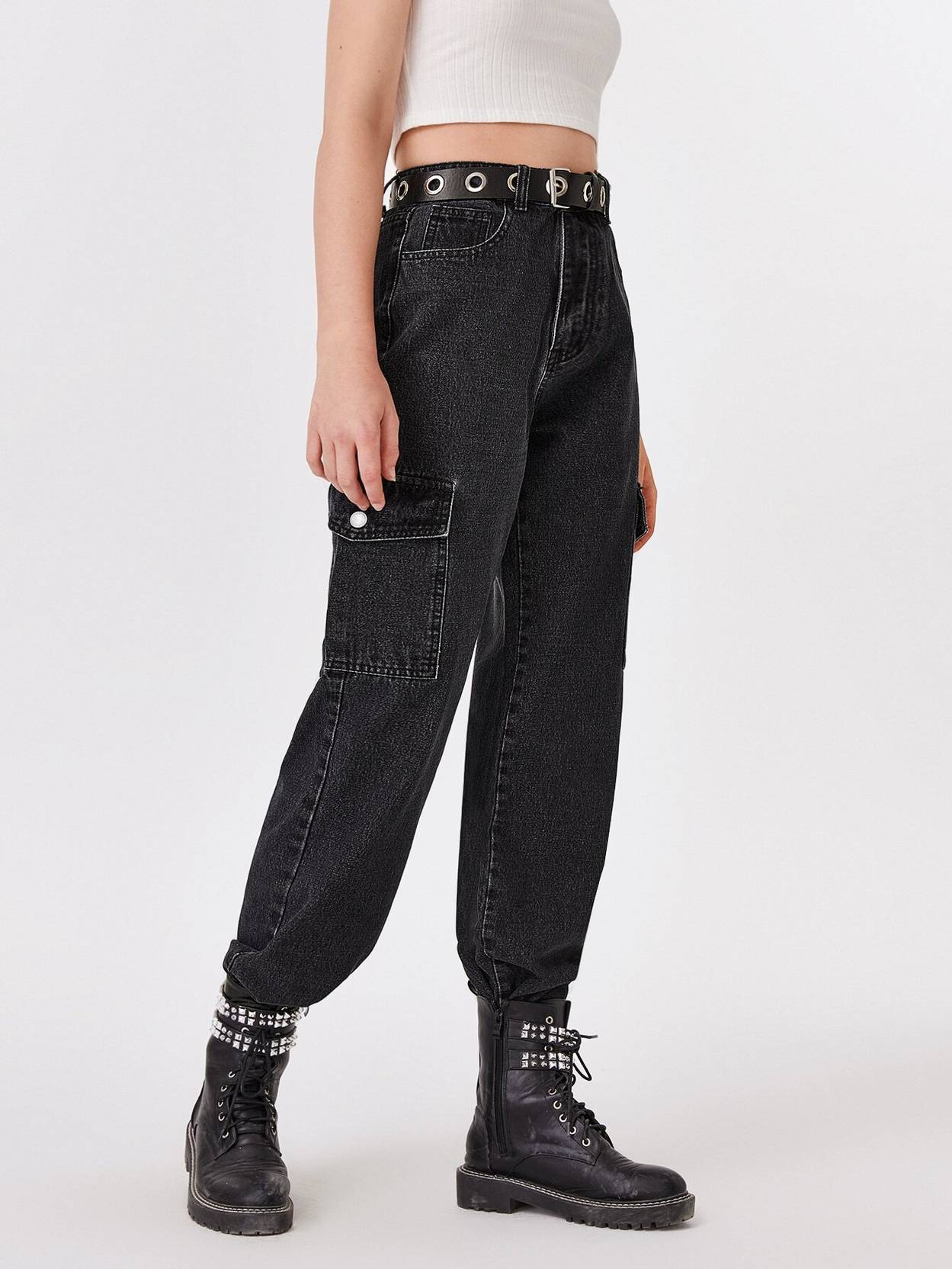 KOTTY Women Straight Fit High Rise Black Jeans - Image 4