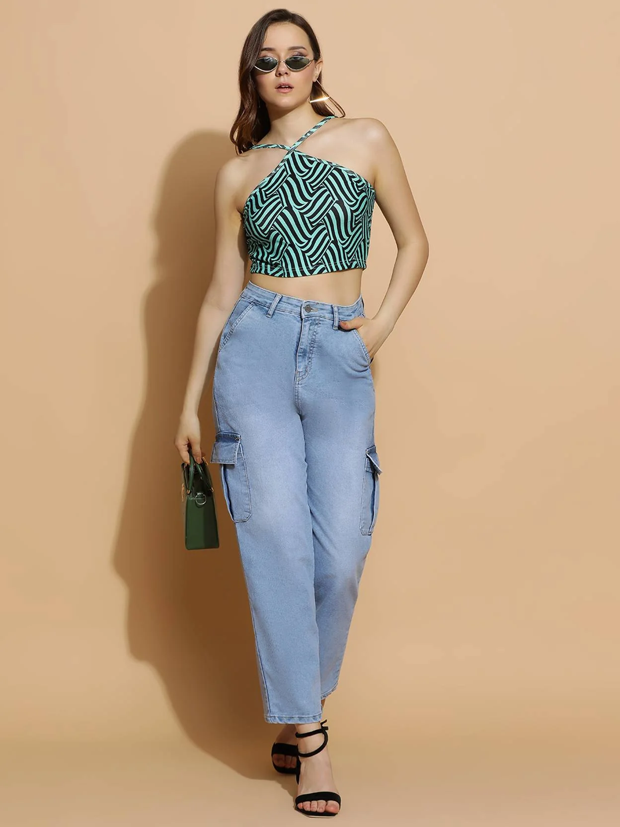 KOTTY Women Straight Fit High Rise Blue Jeans