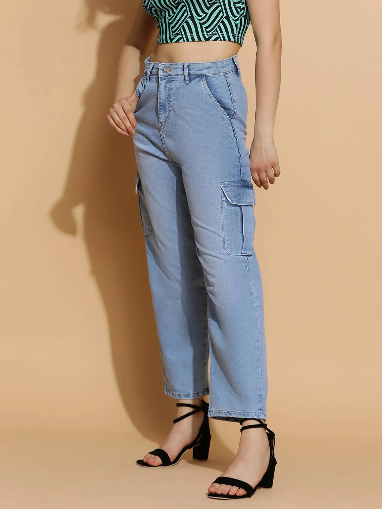 KOTTY Women Straight Fit High Rise Blue Jeans - Image 2