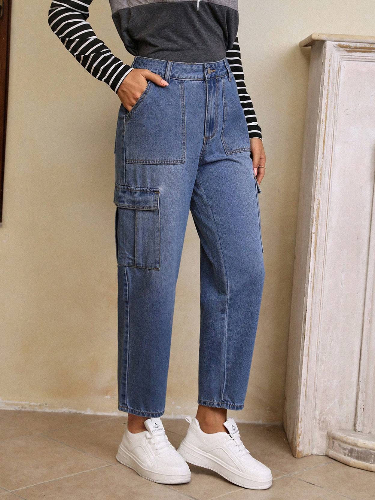 KOTTY Women Straight Fit High Rise Blue Jeans - Image 3
