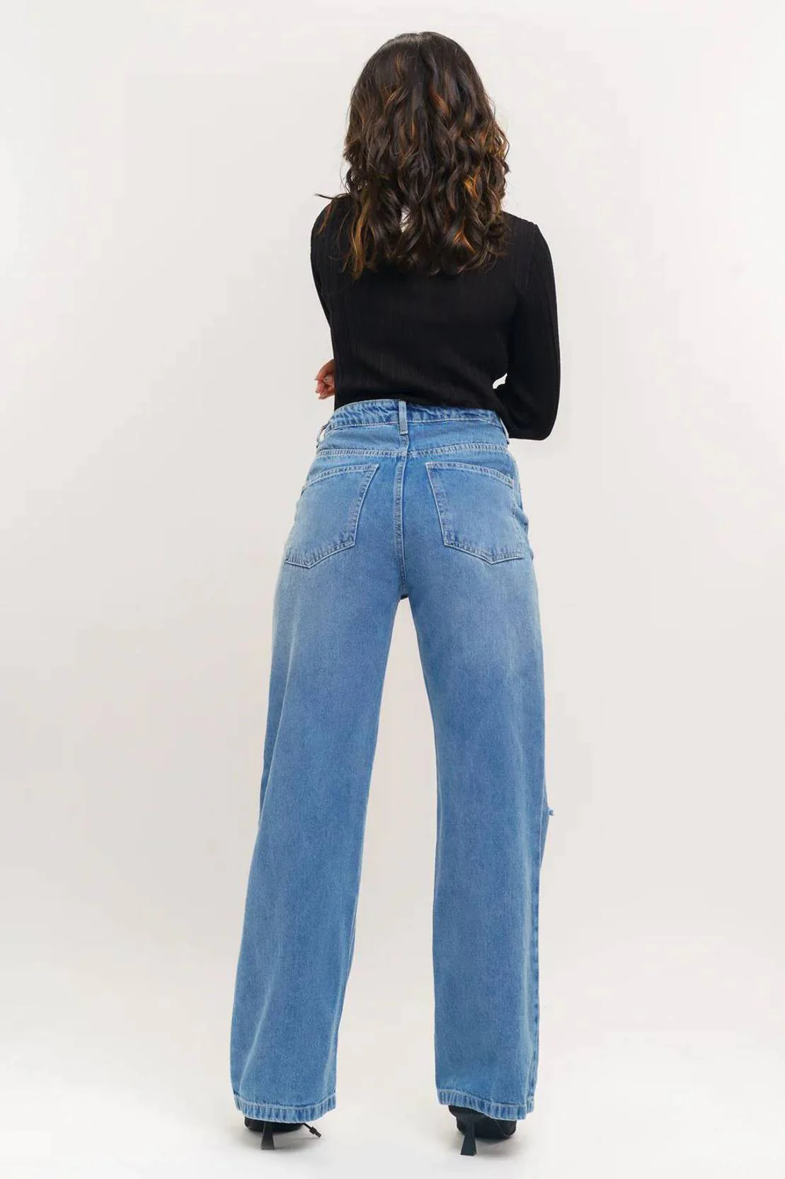 KOTTY Women Straight Fit High Rise Blue Jeans - Image 6