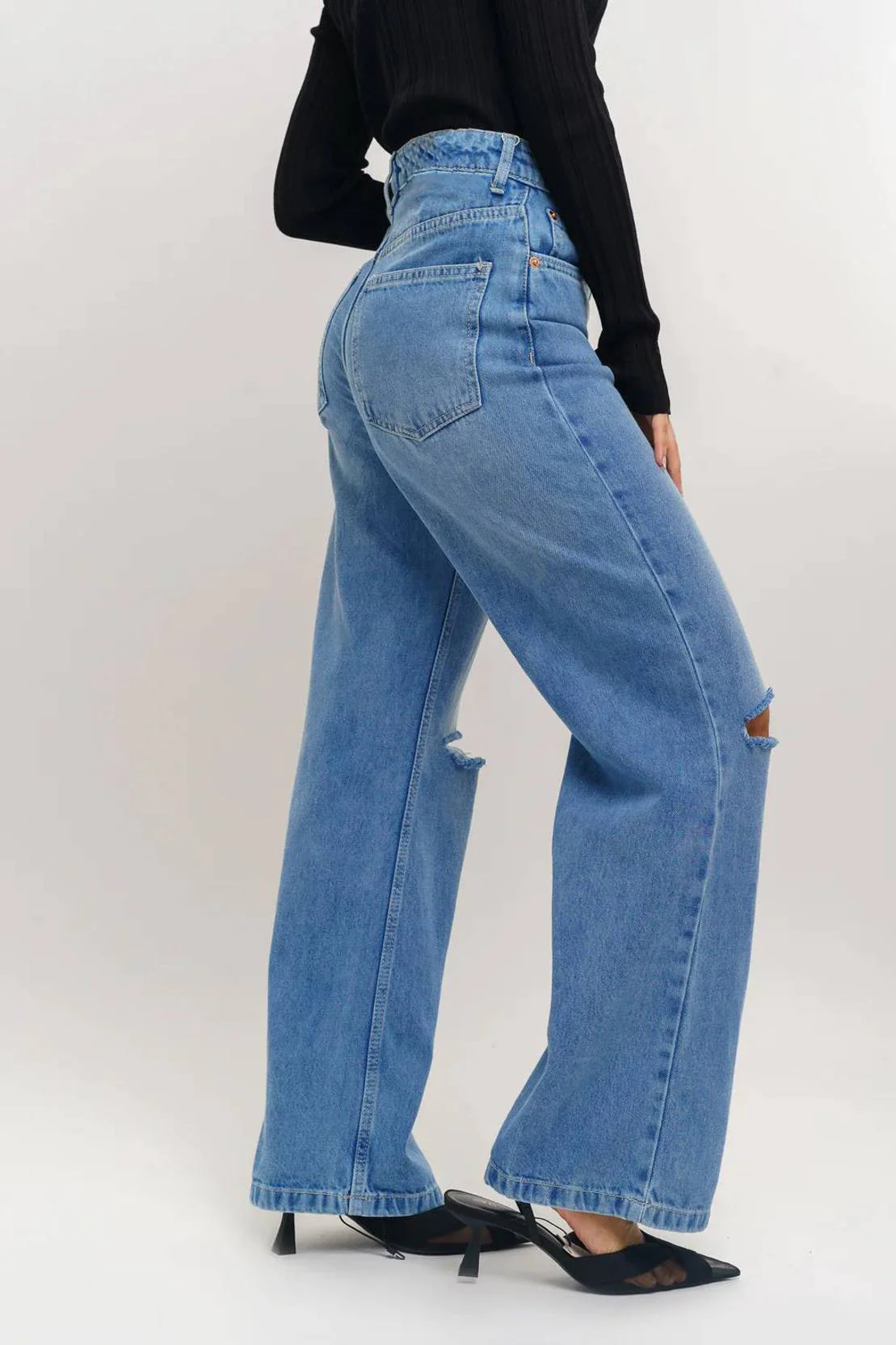KOTTY Women Straight Fit High Rise Blue Jeans - Image 7