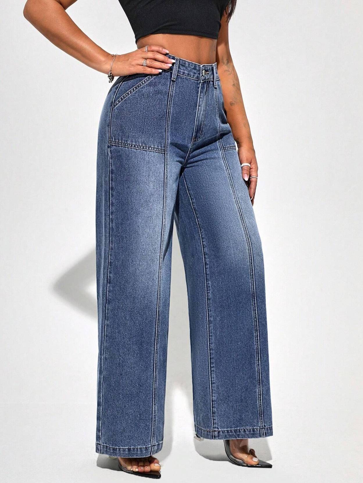 KOTTY  Women Straight Fit High Rise Dark Blue Jeans - Image 2