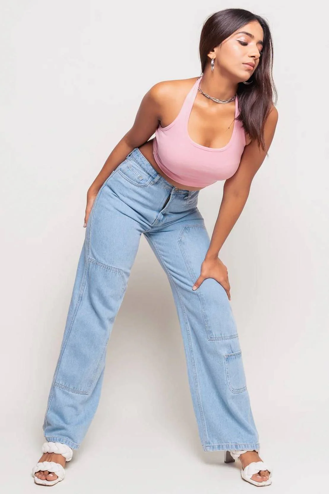 KOTTY  Women Straight Fit High Rise Light Blue Jeans - Image 2