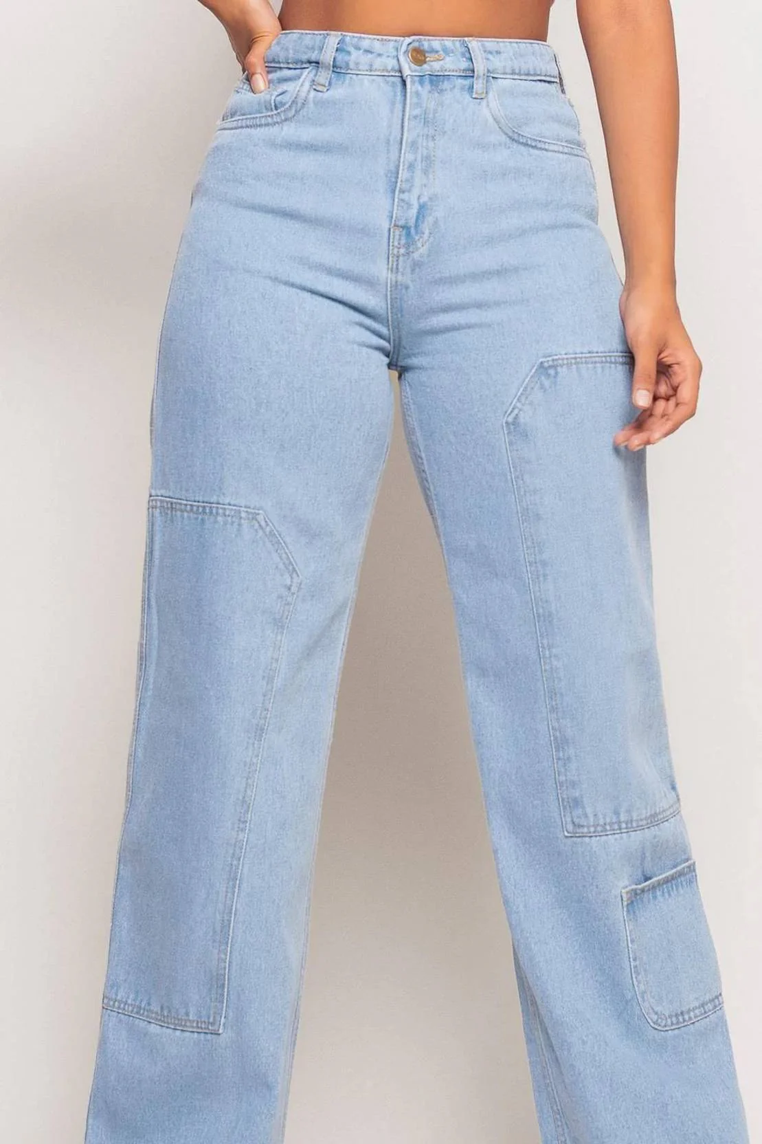 KOTTY  Women Straight Fit High Rise Light Blue Jeans - Image 3