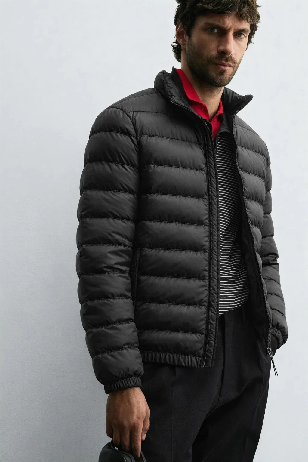 Men‚Äôs Black Lightweight Quilted Puffer Jacket Winter - Image 4