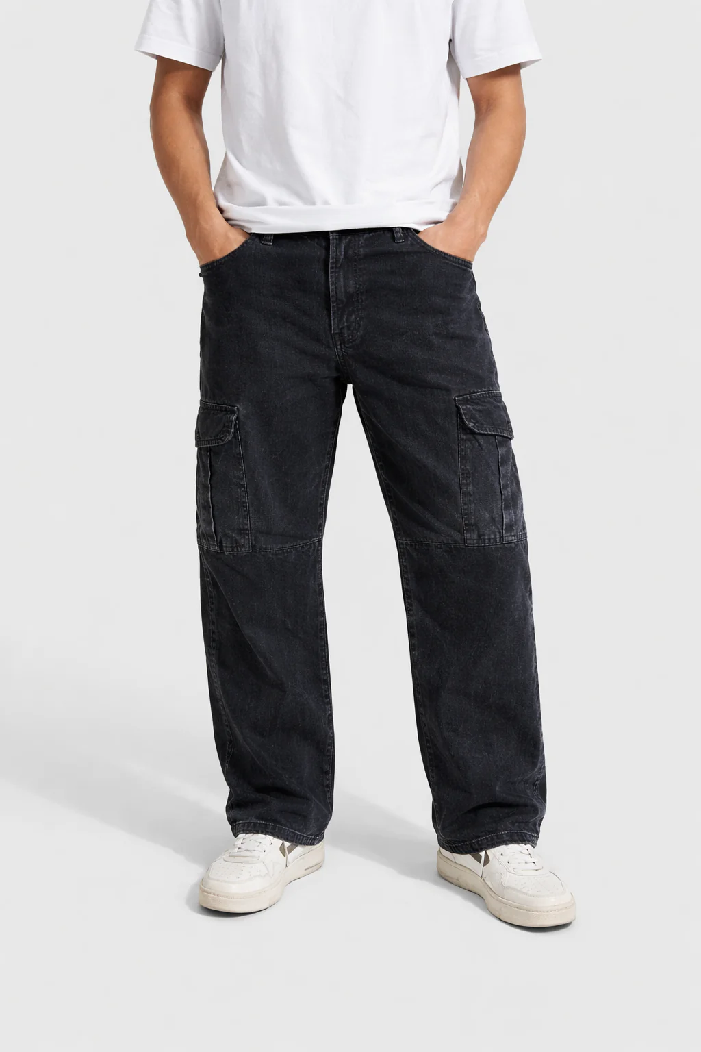 Men’s Dark Wash Cargo Jeans - Image 6