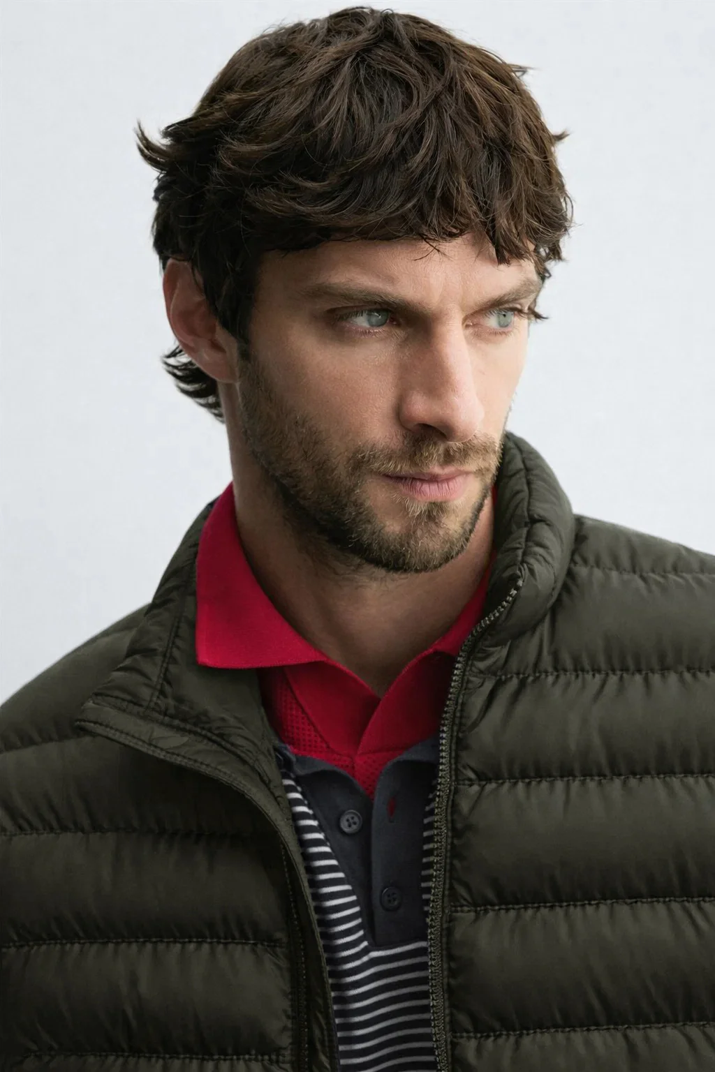 Men‚Äôs Olive Lightweight Quilted Puffer Jacket Winter - Image 3