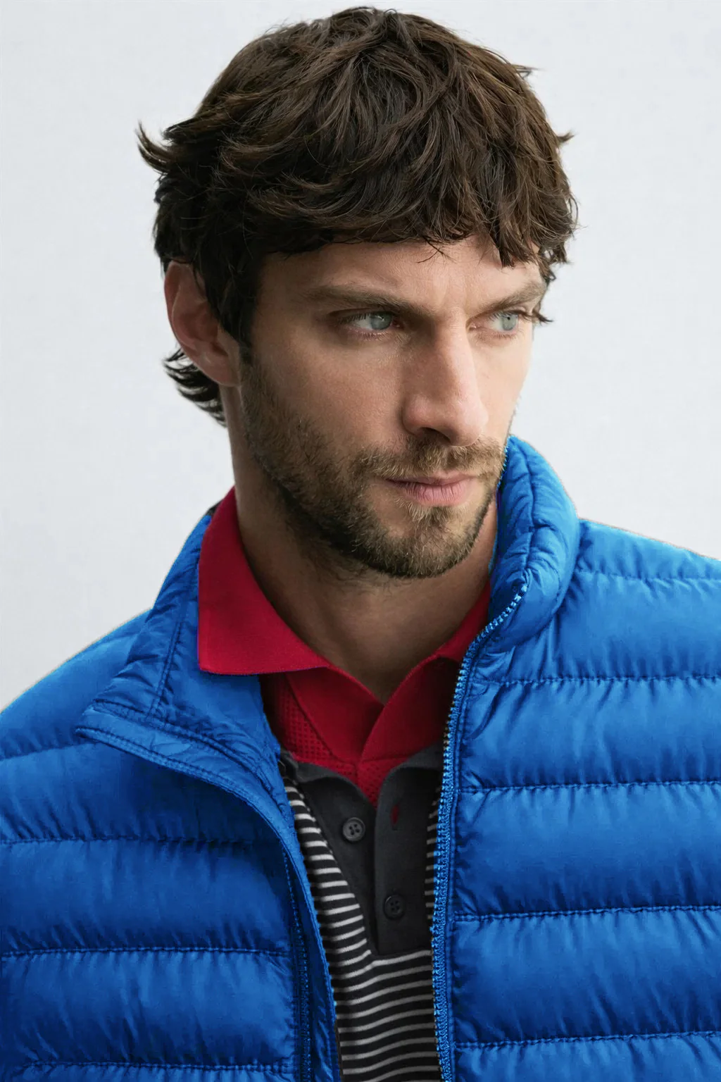 Men’s Royal Blue Lightweight Quilted Puffer Jacket - Image 3