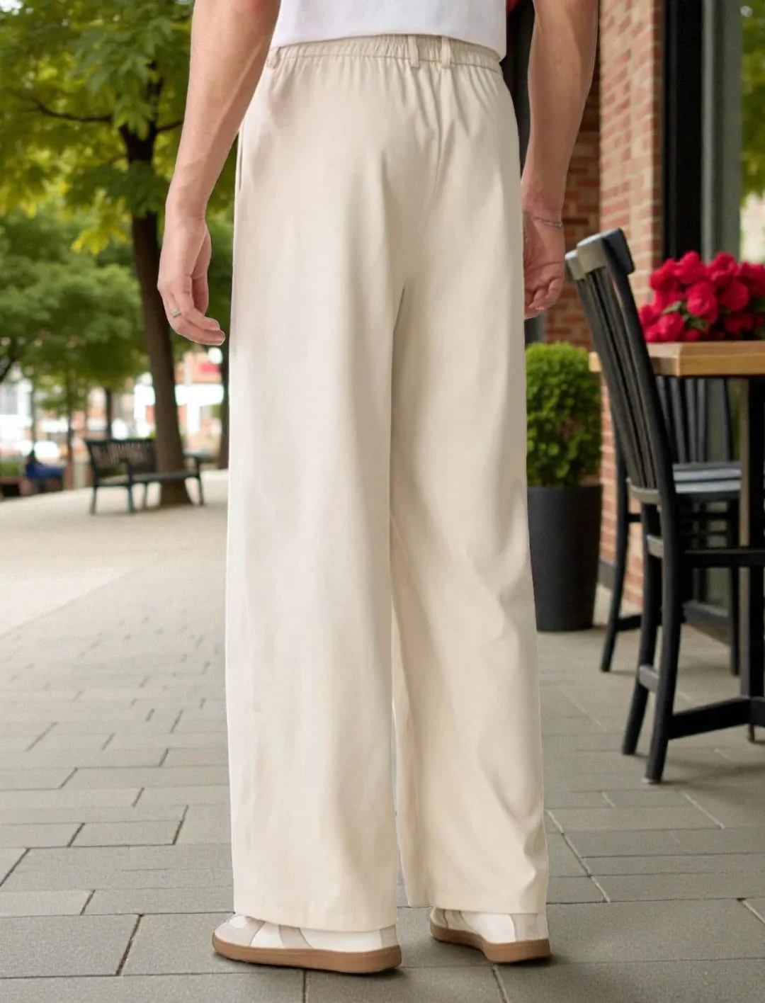 Men Mid-Rise Straight Fit Korean Trousers - Image 17