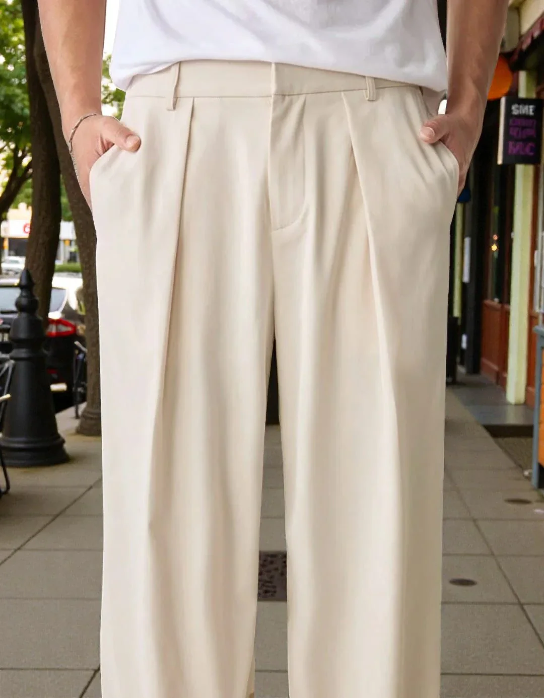 Men Mid-Rise Straight Fit Korean Trousers - Image 18