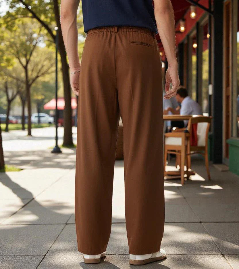 Men Mid-Rise Straight Fit Korean Trousers - Image 40