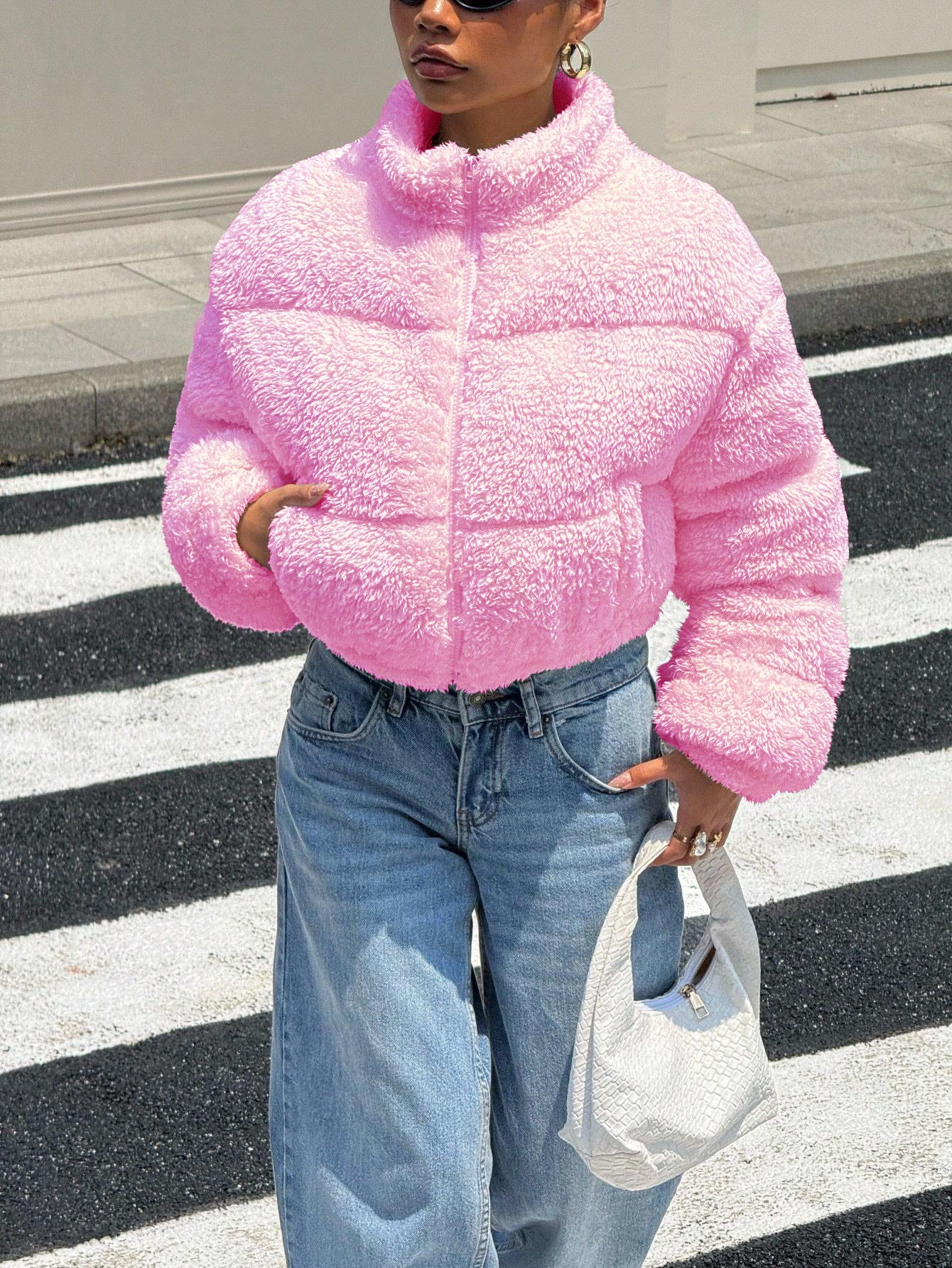 Trendy Crop Winter Jacket for Casual & Street Style - Image 4