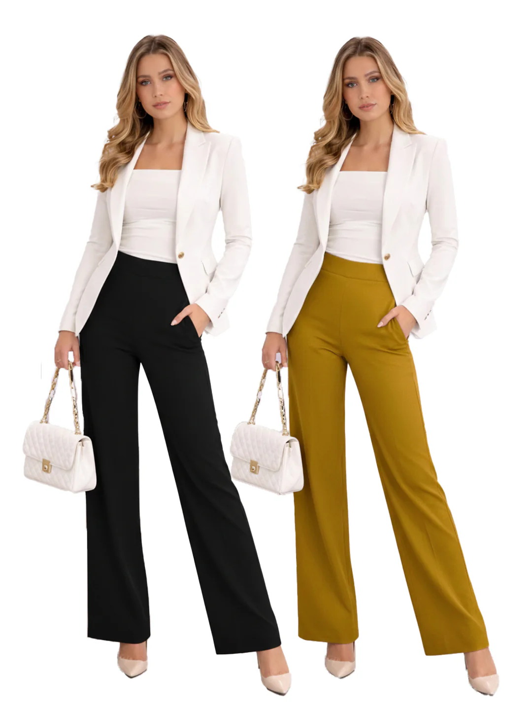 Women‚Äôs 2 Piece Blazer and Wide Leg Pant Set