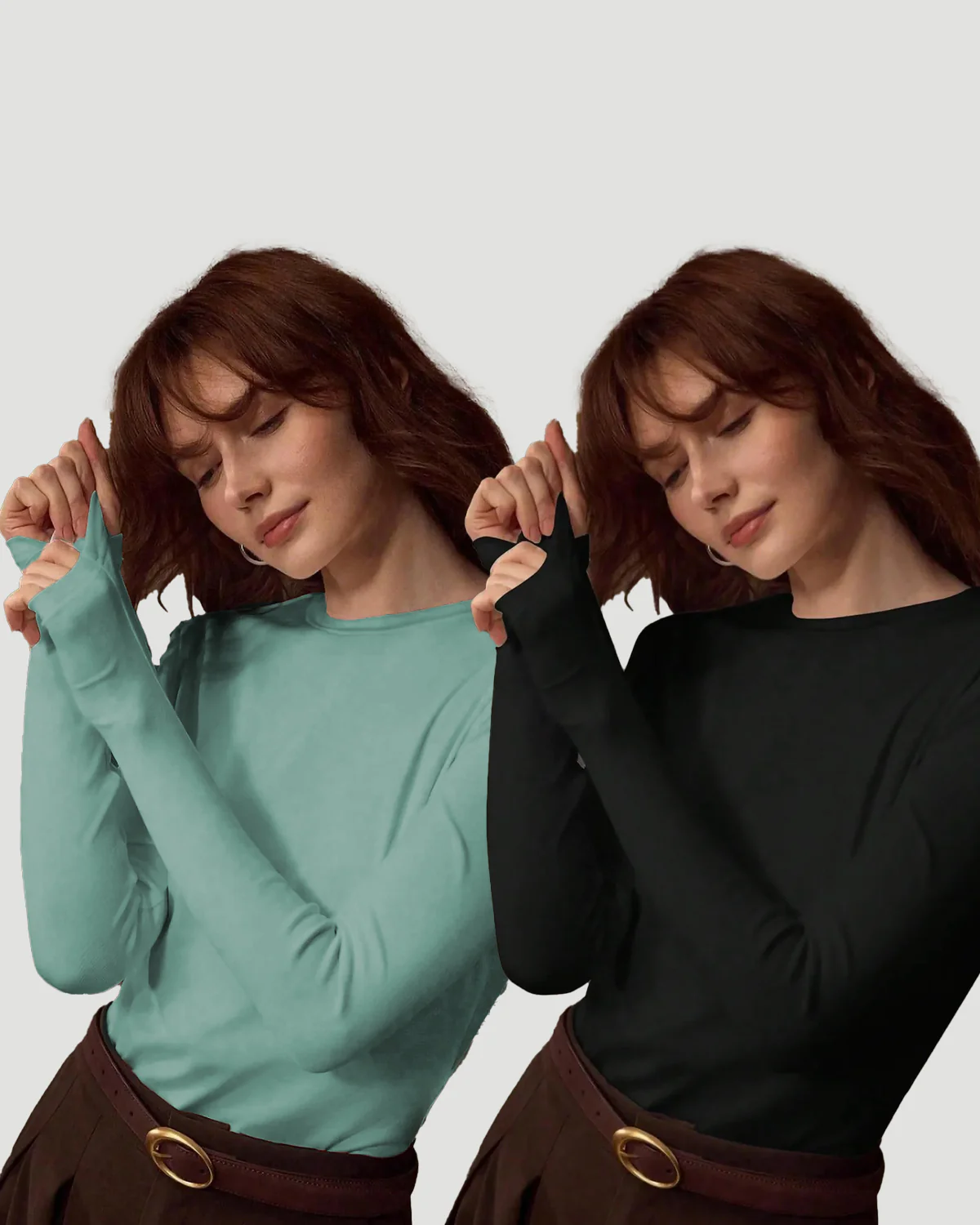 Women‚Äôs 2-Piece Long Sleeve Crew Neck Top Set