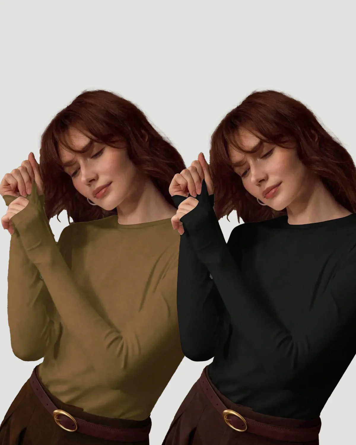 Women‚Äôs 2-Piece Long Sleeve Crew Neck Top Set
