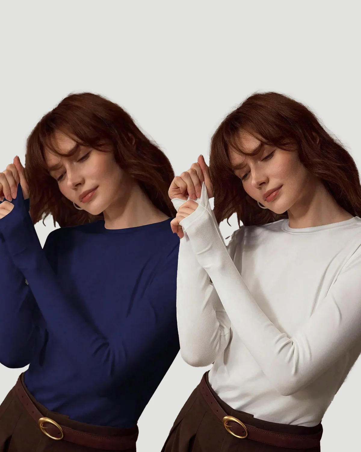 Women’s 2-Piece Long Sleeve Crew Neck Top Set