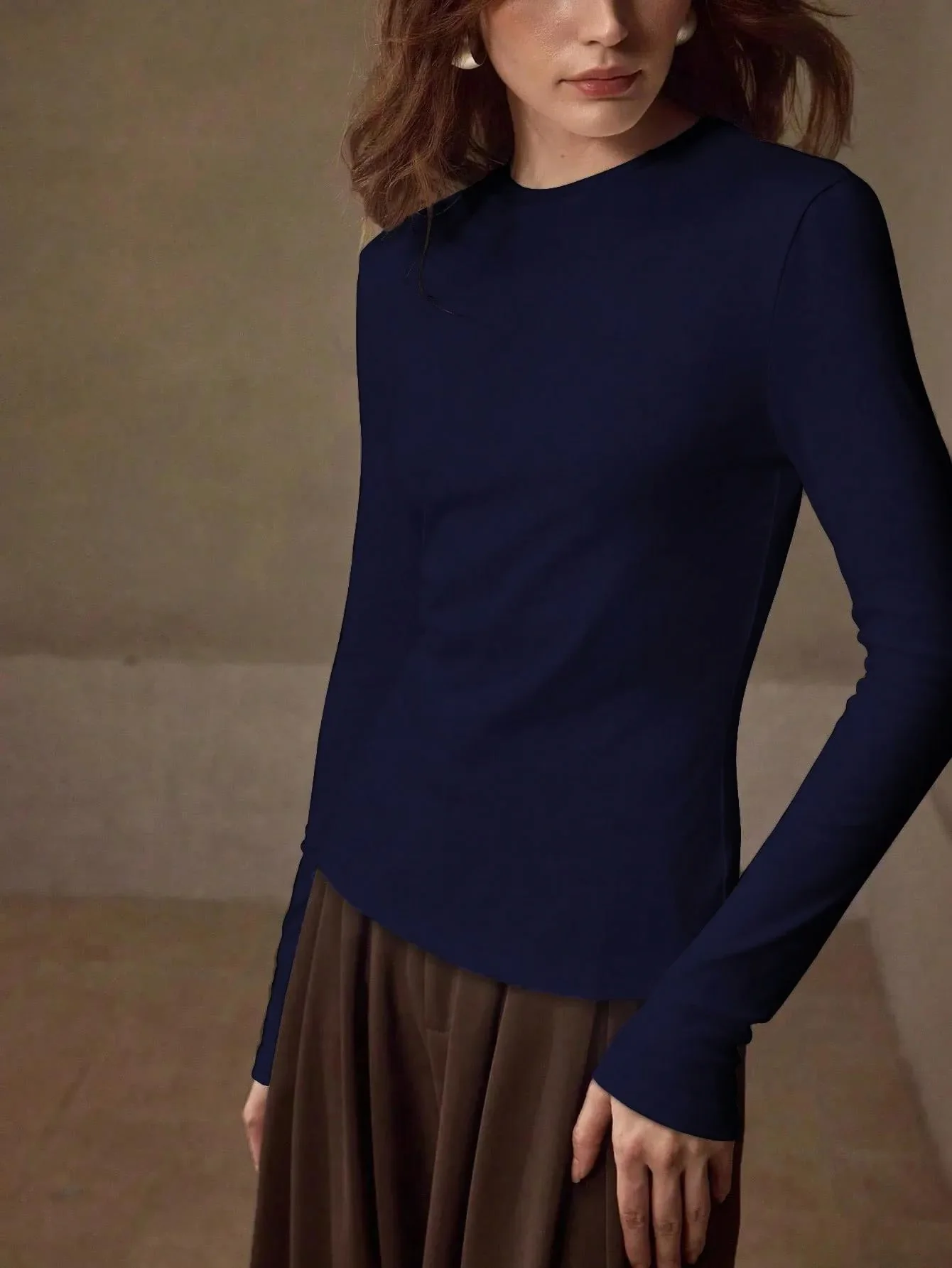 Women‚Äôs 2-Piece Long Sleeve Crew Neck Top Set - Image 3