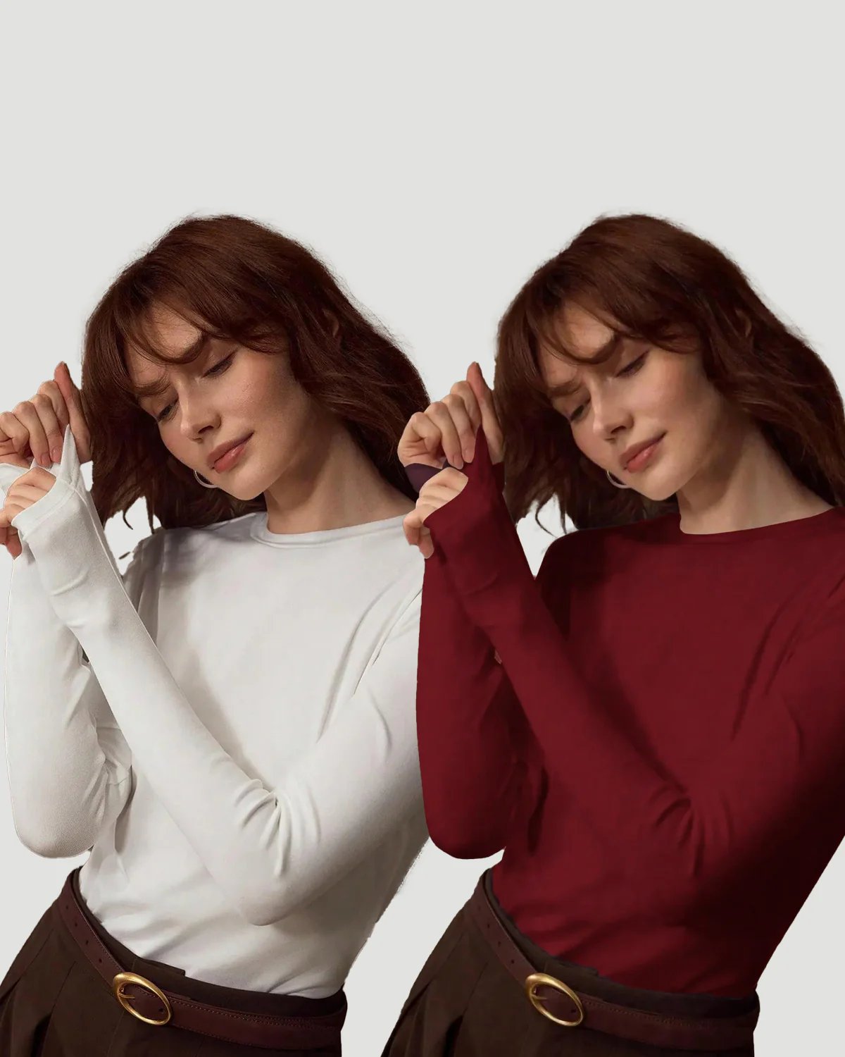 Women‚Äôs 2-Piece Long Sleeve Crew Neck Top Set