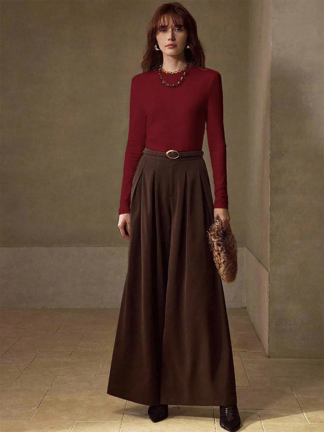 Women‚Äôs 2-Piece Long Sleeve Crew Neck Top Set - Image 3
