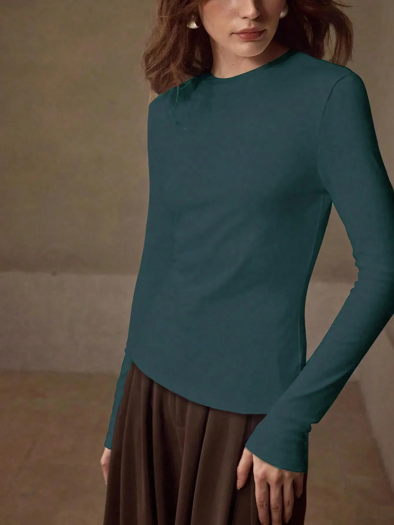 Women’s 2-Piece Long Sleeve Crew Neck Top Set - Image 3