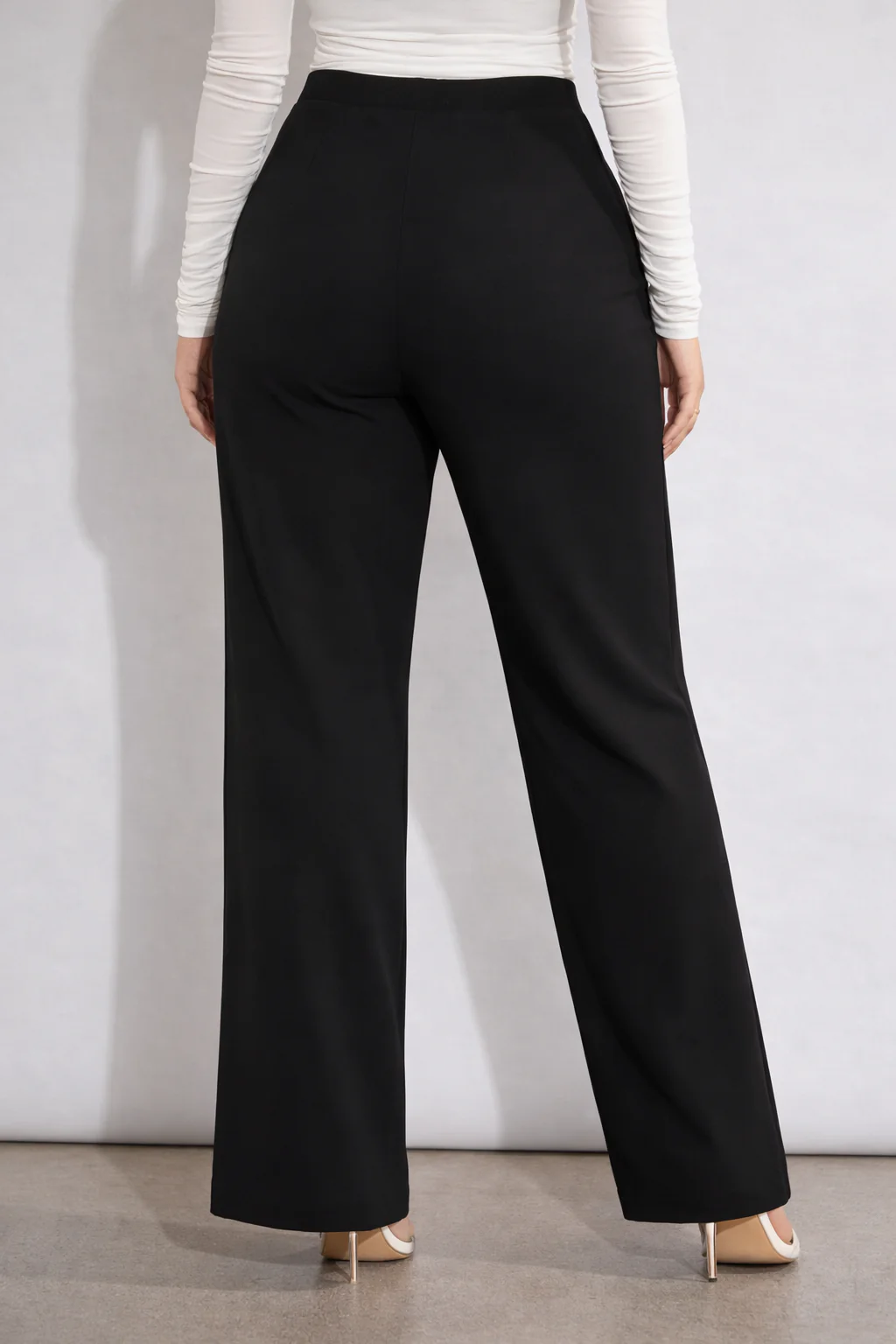 Women’s Black High Waist Wide Leg Pants - Image 5
