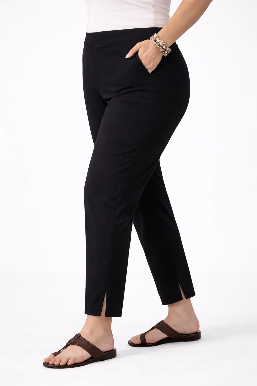 Women’s Black Straight Leg Ankle Pants - Image 4