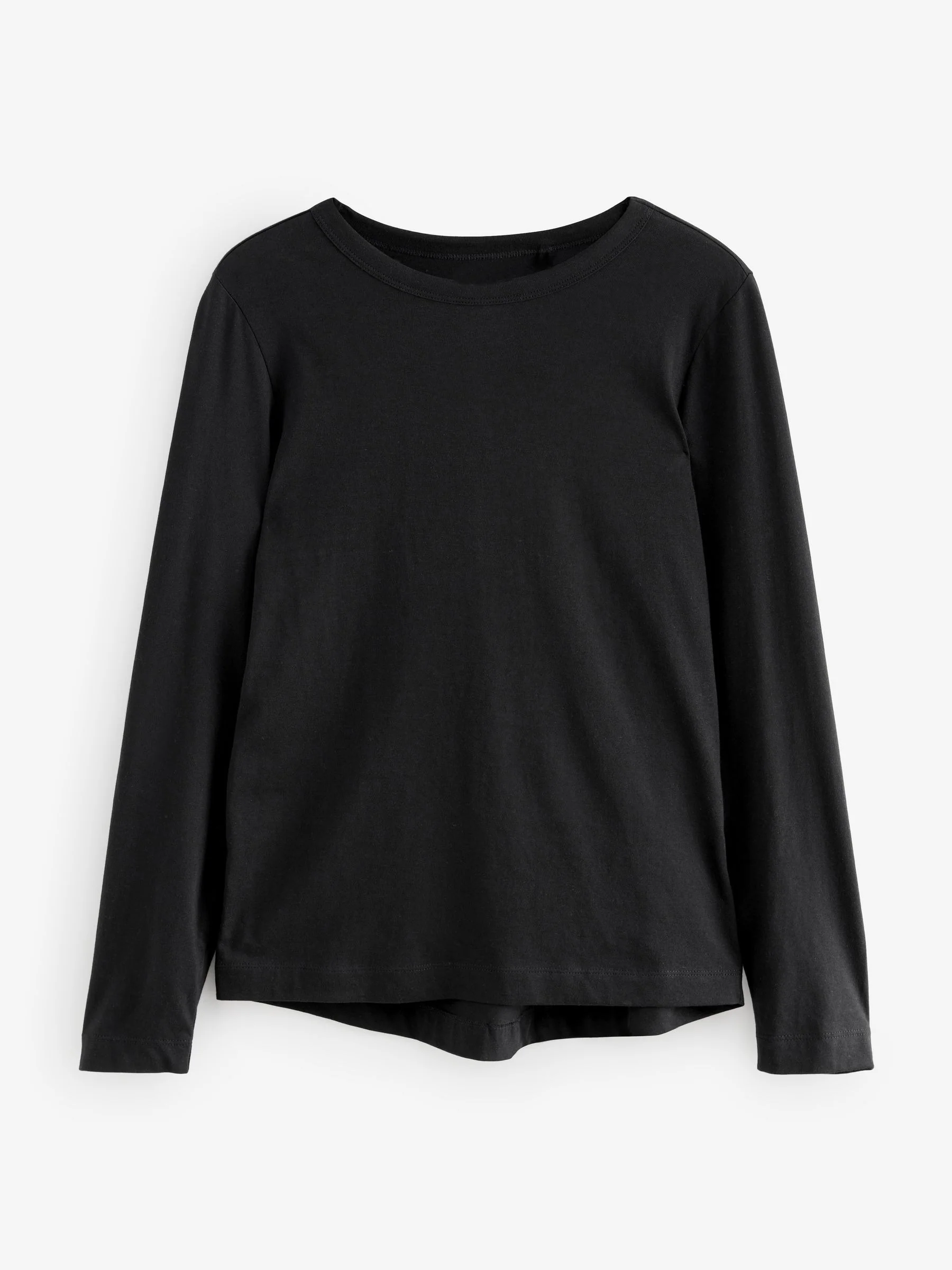 Women‚Äôs Essential Long-Sleeve Crewneck T-Shirt ‚Äì Classic Black - Image 5