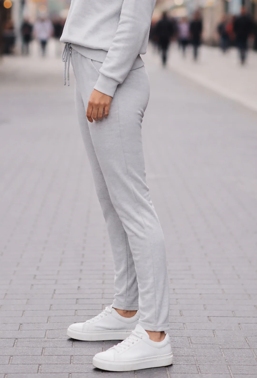 Women‚Äôs Grey Drawstring Jogger Track Pants - Image 3