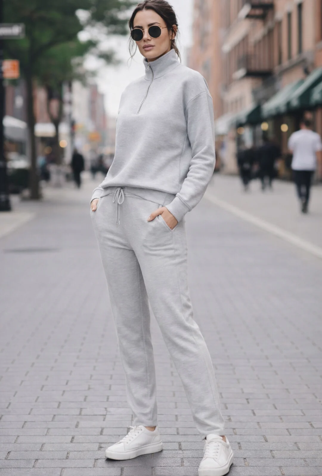 Women‚Äôs Grey Drawstring Jogger Track Pants - Image 4