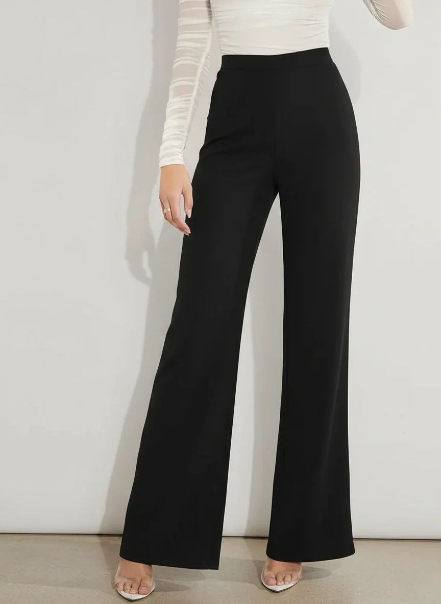 Women‚Äôs High Waisted Wide Leg Black Dress Pants - Image 5