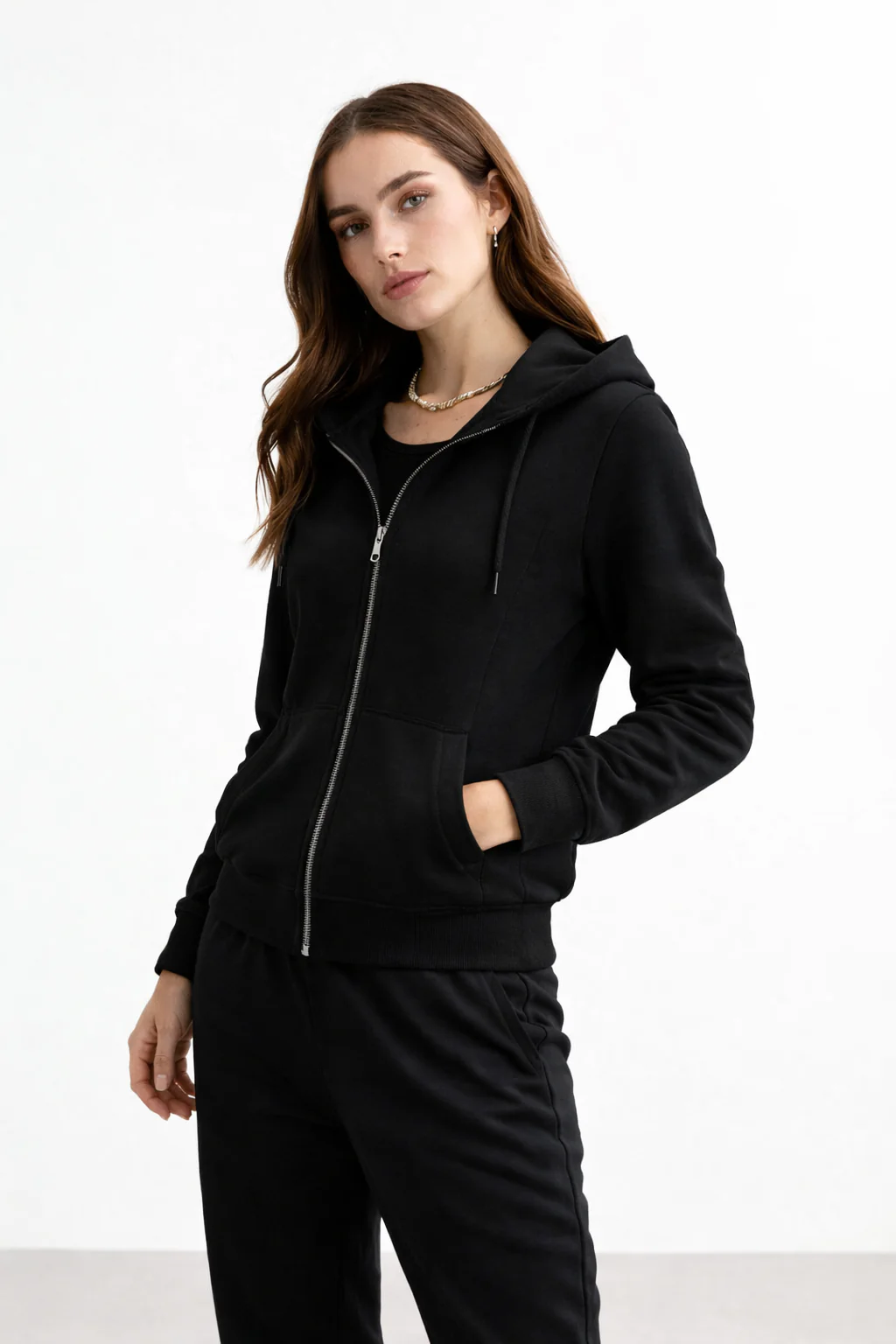 Women‚Äôs Zip Up Hoodie Jogger Lounge Set - Image 5