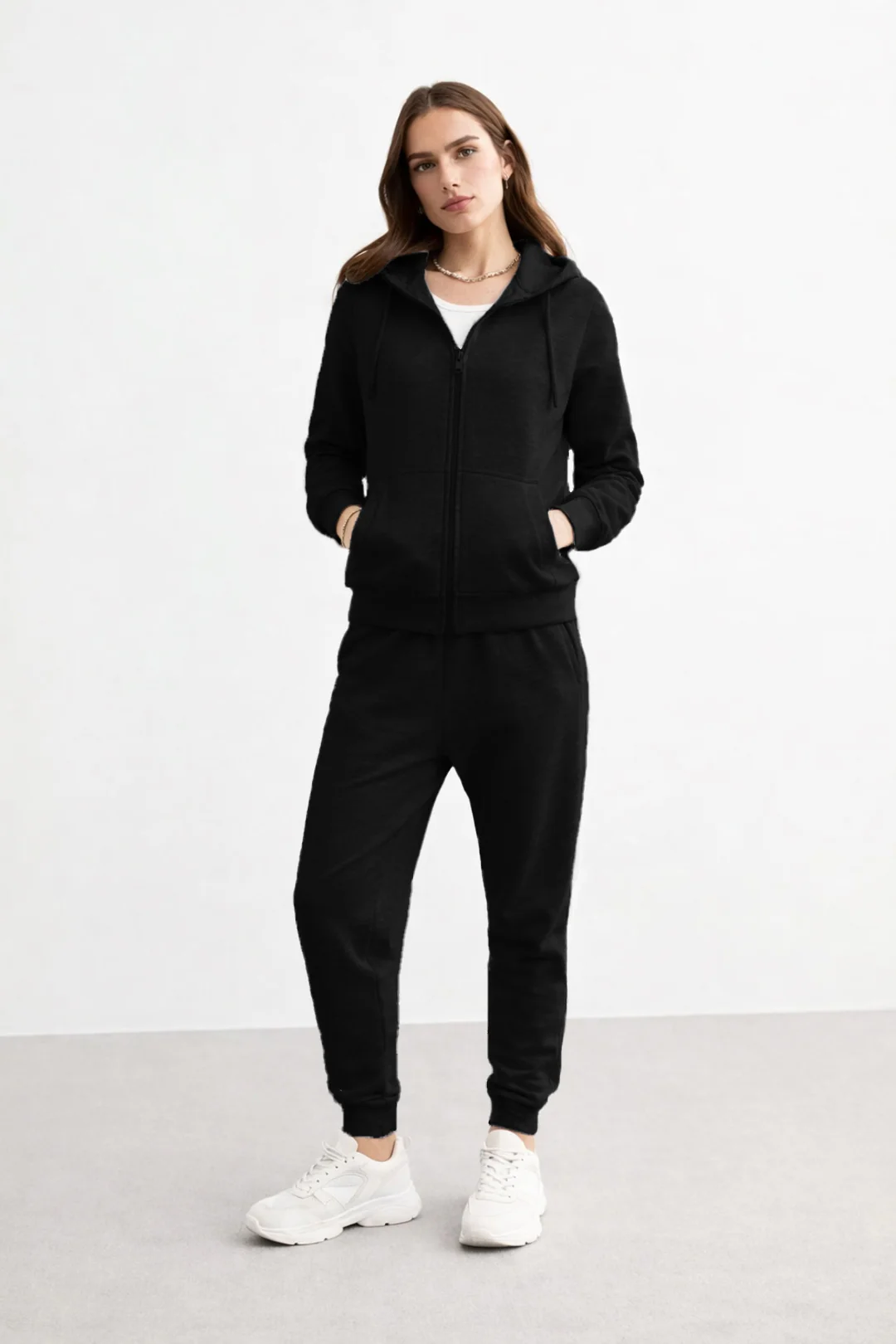 Women's Black Joggers Tracksuit Set - Image 3