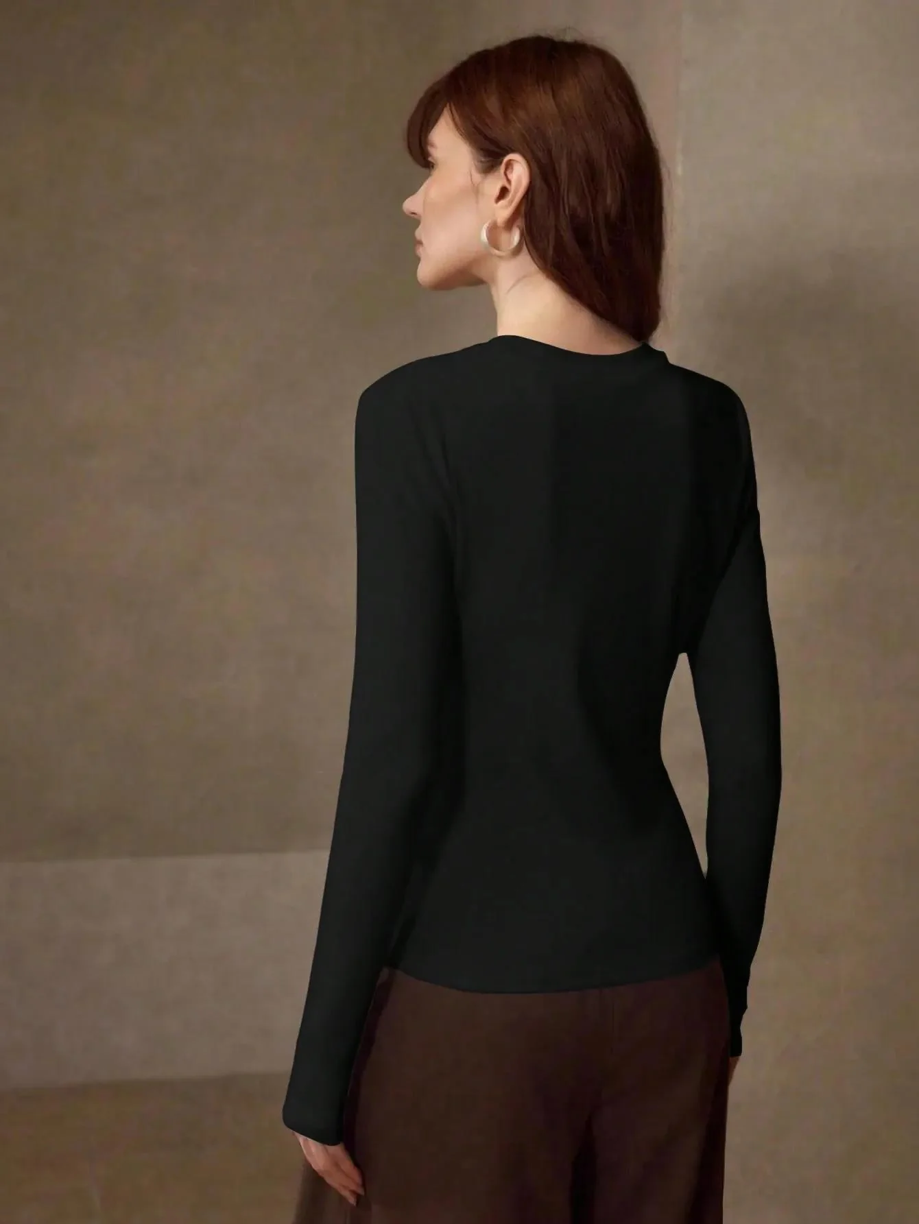 Women's Long Sleeve Crew Neck Basic Tee 3-Pack - Image 3