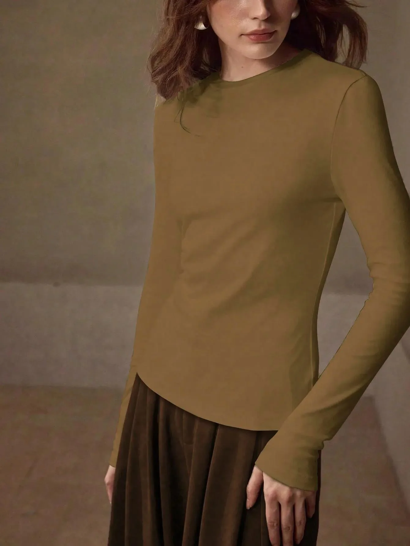 Women's Long Sleeve Crew Neck Basic Tee 3-Pack - Image 5