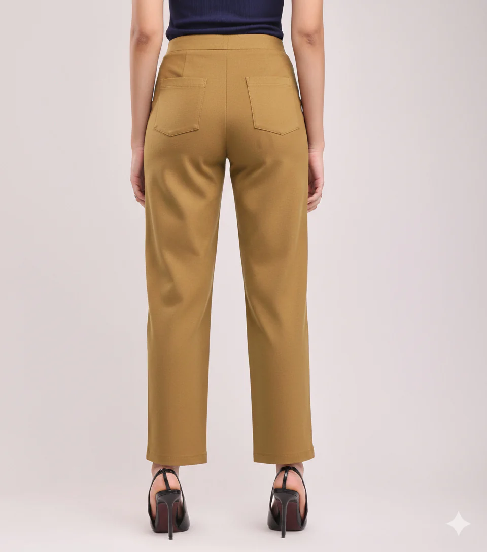 Women's Mustard Yellow Ankle Length Pants