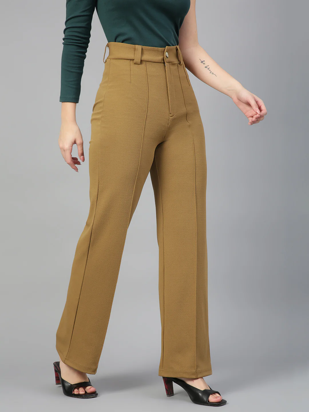 Women's Stylish Tops & High Waist Tailored Pants - 2 Piece Outfit Sets - Image 6