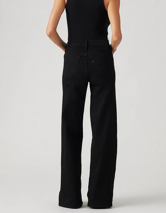 Women's Wide Leg Black Denim jeans - Image 4